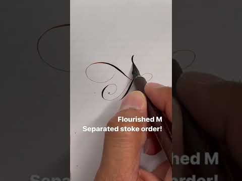 Flourished letter M Copperplate Script Calligraphy by Paul Antonio